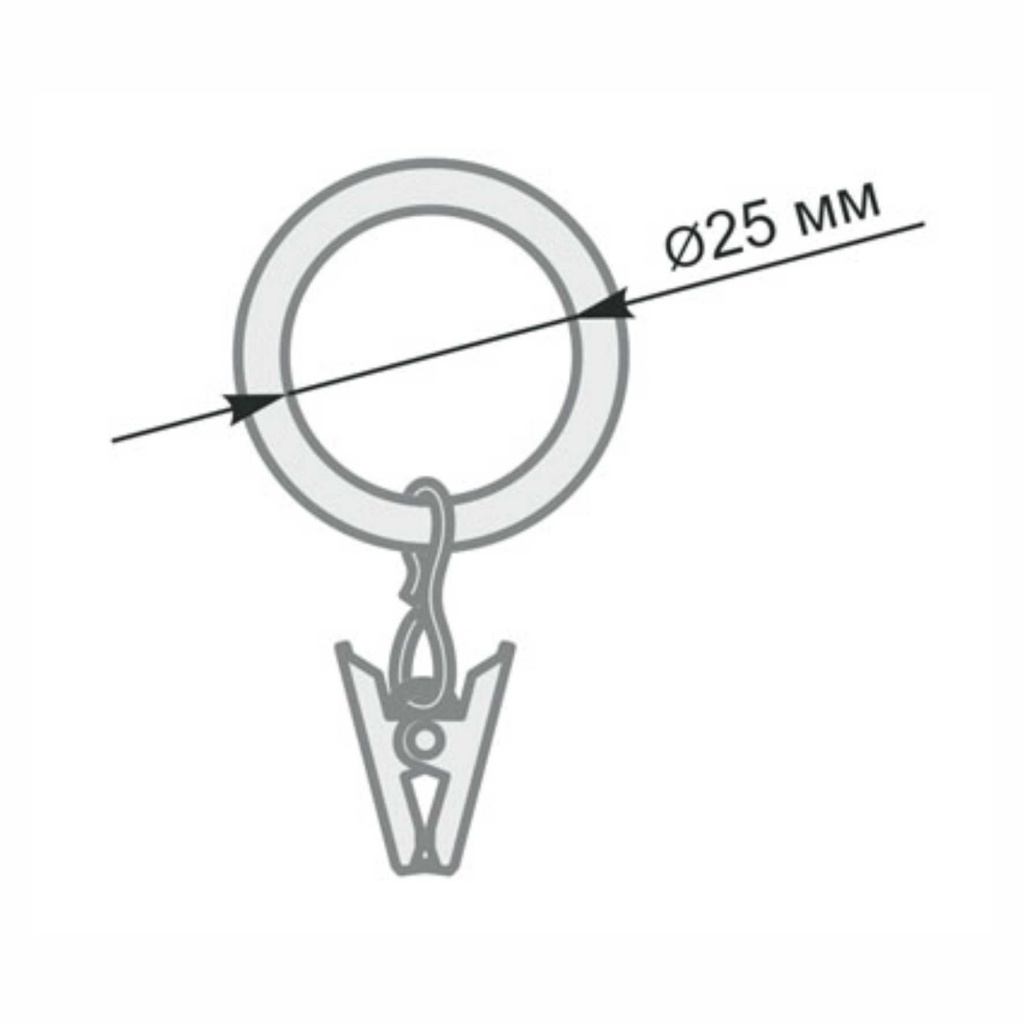 Картинка 1 Кольцо с зажимом (диаметр 16)